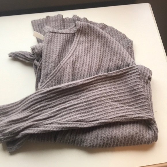 Wishlist tan button down cozy henley top, Size S/M - Picture 3 of 4